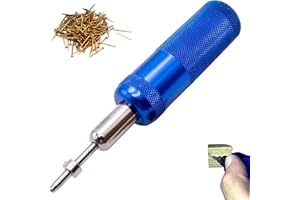 Pin Pusher, Pin Nailer with Small Nails, 5.1 Inch Metal Nail Setter, Pusher with Non Slip Handle, Model Ship Building Tools, 