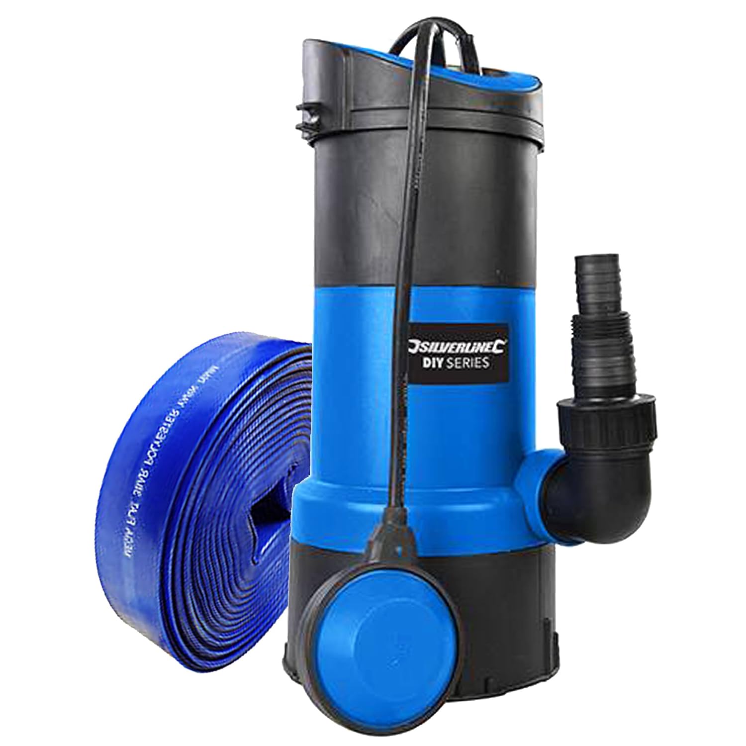 Submersible Water Pump 750w + 5m Hose Lay Flat Hose Powerful Fast 13000