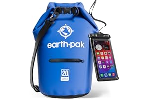 Earth Pak Waterproof Dry Bag with Zippered Pocket - Waterproof Dry Bag Backpack Keeps Gear Dry
