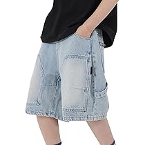 パンツ LGB sky white biker cut-off denim Y2K Streetwear Pants