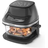 Cuisinart Freidora de aire, cesta de vidrio y ventana ClearView, 5 | Freidora de aire estilo canasta con placa para verduras,
