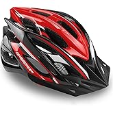 Basecamp Bike Helmet for Women Men with LED Safety Light Removable Sun Visor Lightweight Bicycle Helmet Adjustable Breathable Mountain & Road Cycling Helmets for Adult