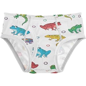 J JOYSAY Lizard Frog Boys Cotton Underwear Briefs No-Tag Comfort | Easy Access Fly Design, 3D Space Capsule Design, Breathabl
