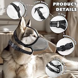 Dog Muzzle,Mesh Soft Muzzle for Small Medium Large