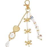 Jekeiodoe Bag Charms Colorful Chinese Ceramic Style Keychain Charm, Y2K Aesthetic Purse Charm Purse Keychain for Handbag