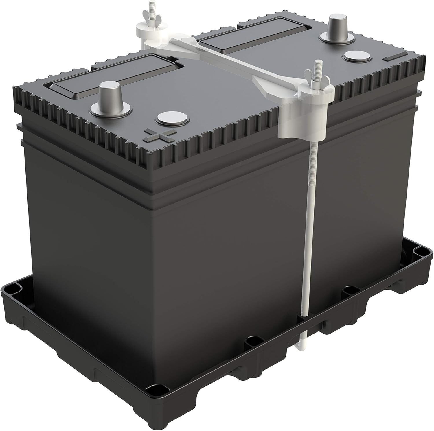 Boat Marine RV Auto Trailer Battery Tray W/ Strap For Group 29/31 Batteries