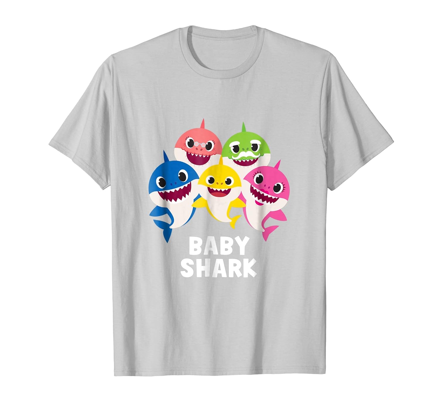 Baby Shark family t shirt with textln Lntee