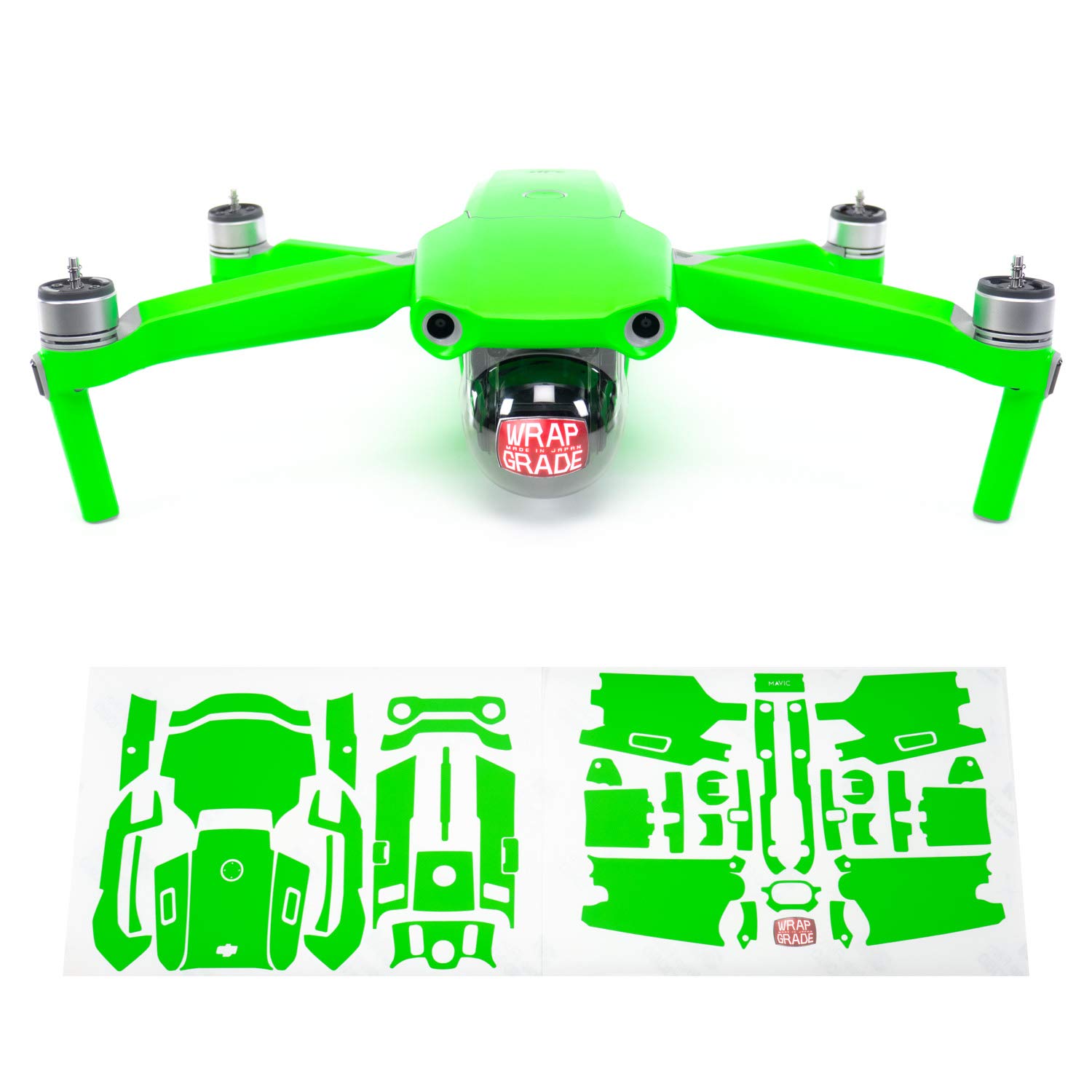 Wrapgrade Main Unit Skin Compatible with DJI Mavic Air 2 (NEON GREEN)