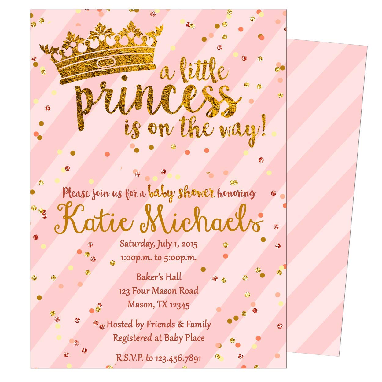 pink gold princess baby shower