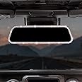 JOYTUTUS Bling Car Rear View Mirror, 12 Inch Panoramic Rearview Mirror, Interior Clip-on Wide Angle Convex Universal Rear View Mirror to Reduce Blind Spot Effectively for More Car SUV Trucks