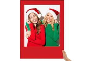Beeveer 32 x 24 Inch Photo Booth Selfie Frame Prop Booth for Birthday Event Parties Large Blank DIY Cutout Props for Funny Decoration Christmas, Holiday Supplies