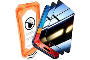 UniqueMe for iPhone 15 Pro Max Privacy Screen Protector - [Military Grade Shatterproof & 9H+ Hardness] Privacy Screen 15 Pro Max Tempered Glass Full Coverage,Easy to install, 2 Packs