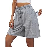 Quenteen Women's Sweat Shorts Bermuda Long Shorts Athletic Casual Loose Shorts (Available in Plus Size)