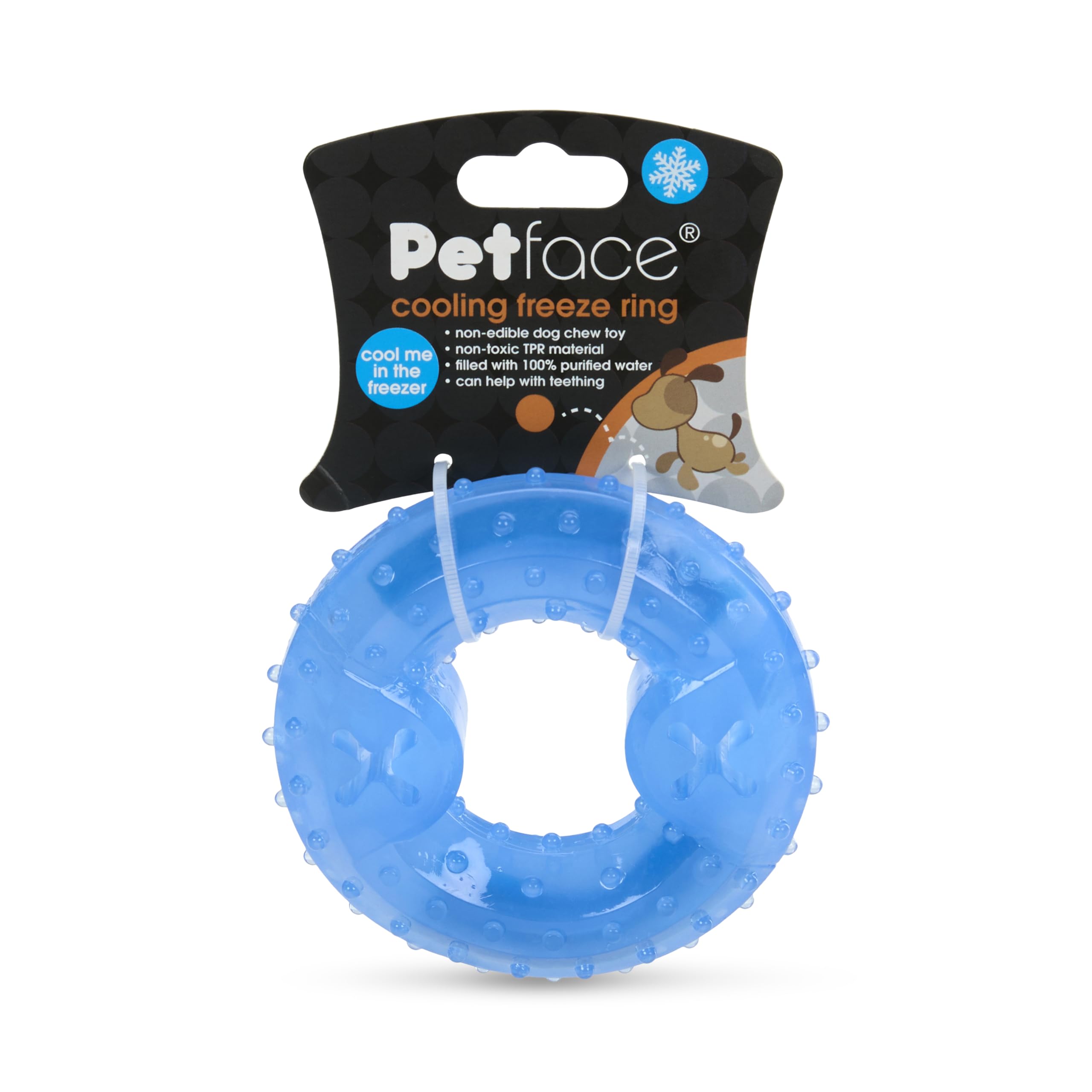 Petface Cooling Freeze Ring Dog Toy, Soothes Teeth and Gums (Pack of 1)