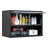 Fesbos Metal Storage Cabinet Black&Gray Wall