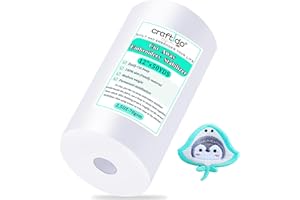 Craftido Cut Away Embroidery Stabilizer Backing 12" x 50 Yd/roll Compatible with Most Hoops 2.5oz Medium Weight for Machine Embroidery and Hand Sewing