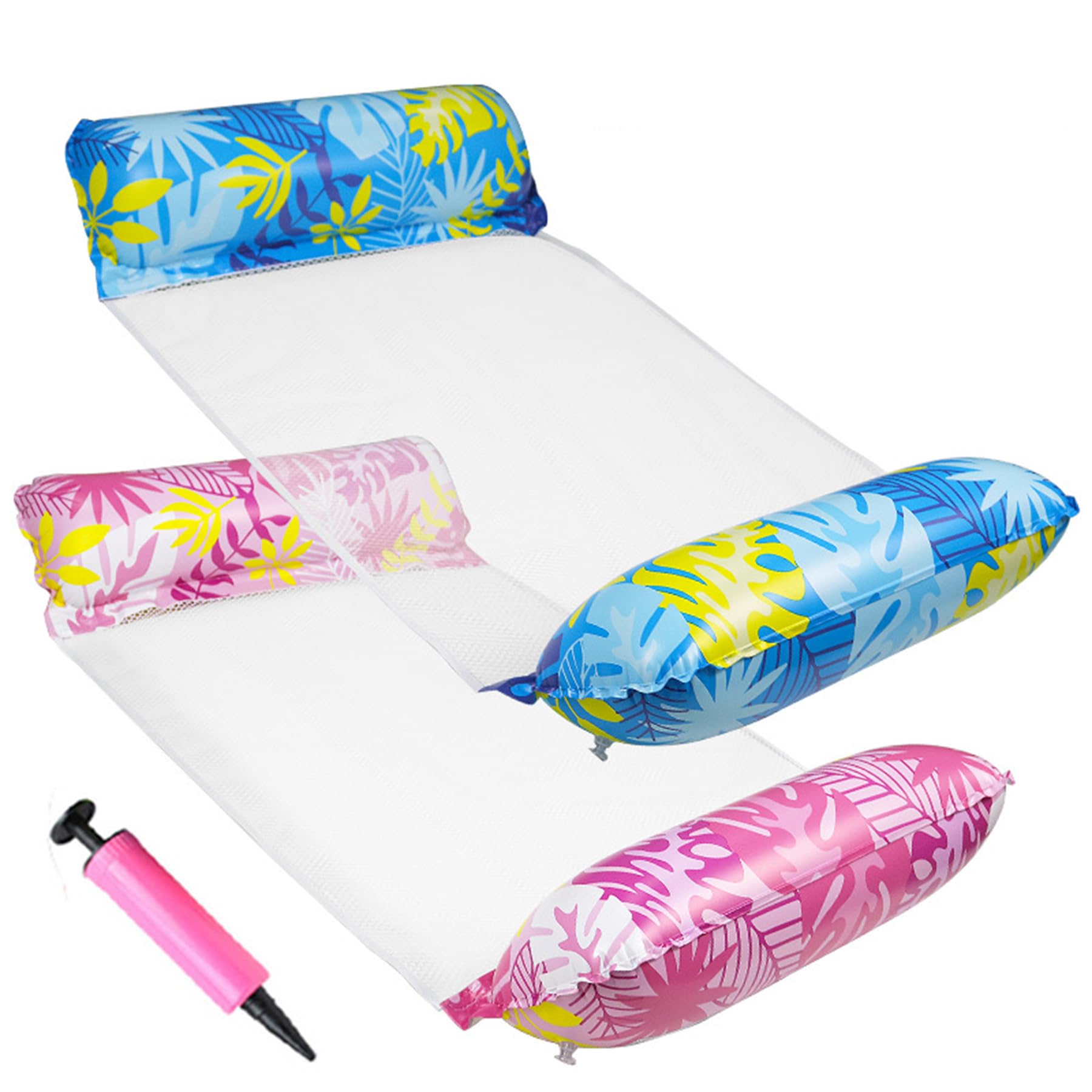 Inflatable Hammock - 2pcs Pool Floats, Pool Inflatables,Lilo Pool Inflatables,Water Hammock for Adults,Inflatable Floaties,Pool Hammock,Pool Hammock Floats for Adults,PVC Water Hammock Lounge Floaties