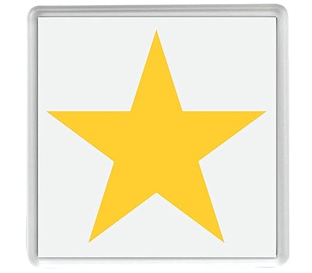 IamEngland Emoji Estrella Blanca Mediana 58mm x 58mm Nevera imán ...