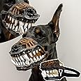 Scary Dog Muzzle for Halloween,Hilarious Dog Costume Muzzle with Large Scary Teeth, This Might Be The Funny & Coolest Your Dog Will Ever Wear