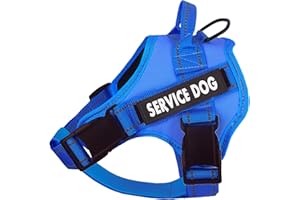 voopet Service Dog Harness, No-Pull Emotional Support Pet Vest Harness, Reflective Breathable and Adjustable Pet Halters for 