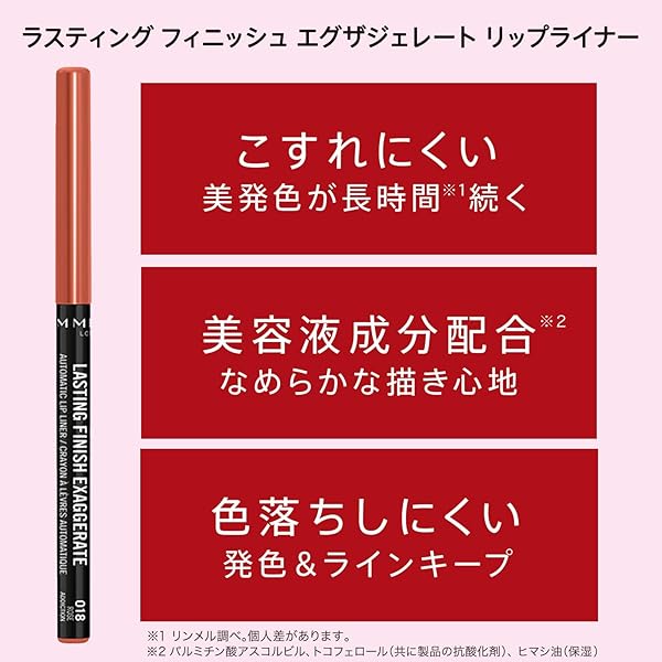 RIMMEL LASTING FINISH EXAGGERATE AUTOMATIC LIP LINER – RICH, SMOOTH FORMULA, LONG LASTING – 63 EASTEND PINK, .01OZ