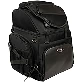 Milwaukee Leather SH689 Large Black Textile Waterproof Touring Motorcycle Sissy Bar Bag - One Size