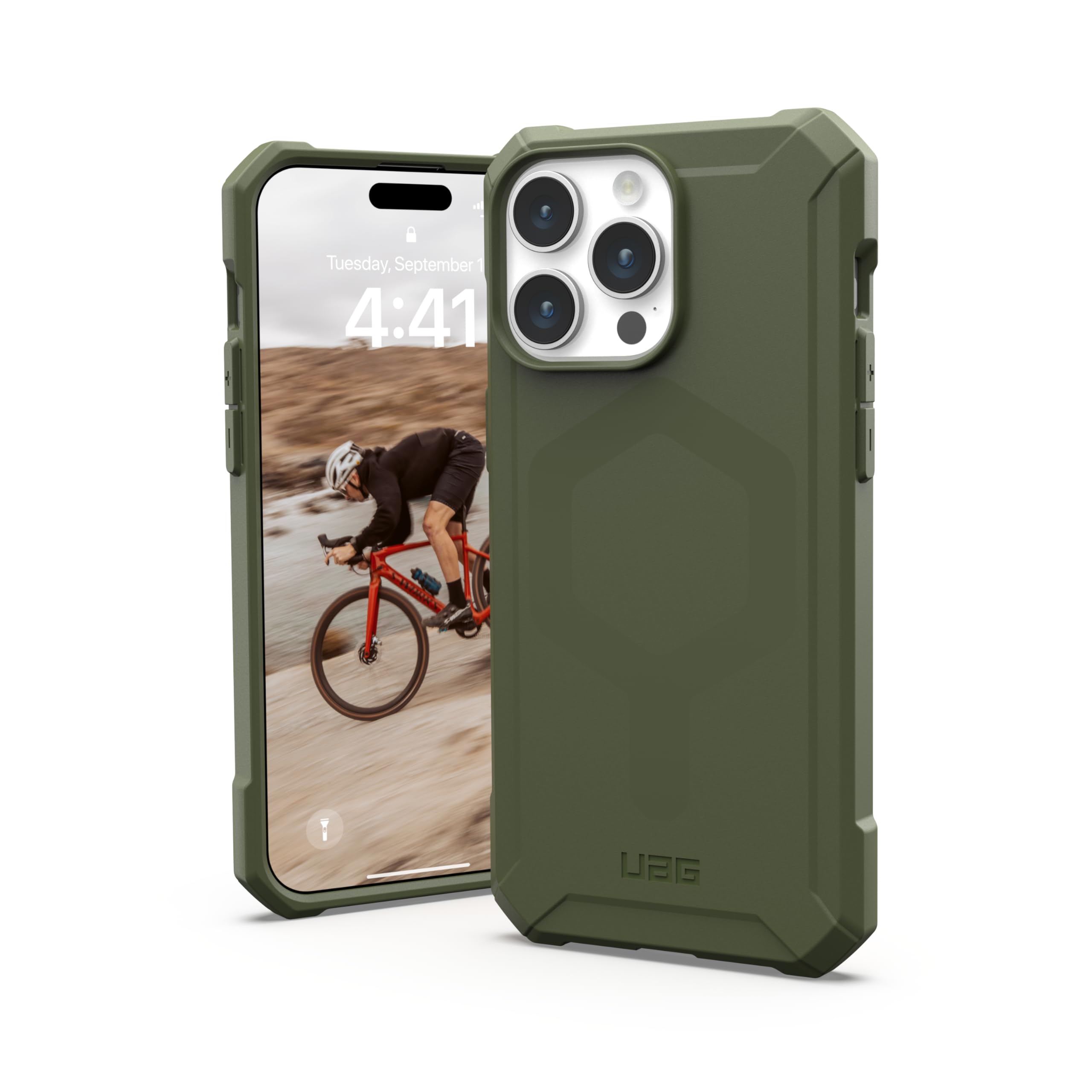 URBAN ARMOR GEAR UAG Case Compatible with iPhone 15 Pro Max Case 6.7" Essential Armor Olive Drab Built-in Magnet Compatible with MagSafe Charging Rugged Military Grade Dropproof Protective Cover — image 1