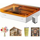 xTool M2 10W Color Craft Laser Engraver, with Full-Color CMYK Inkjet Printer, Built-in Dual Cameras, Class 1 Enclosed Safe Laser Engraving Machine for Wood, Leather, Felt, Fabric, Paper, DIY Crafts