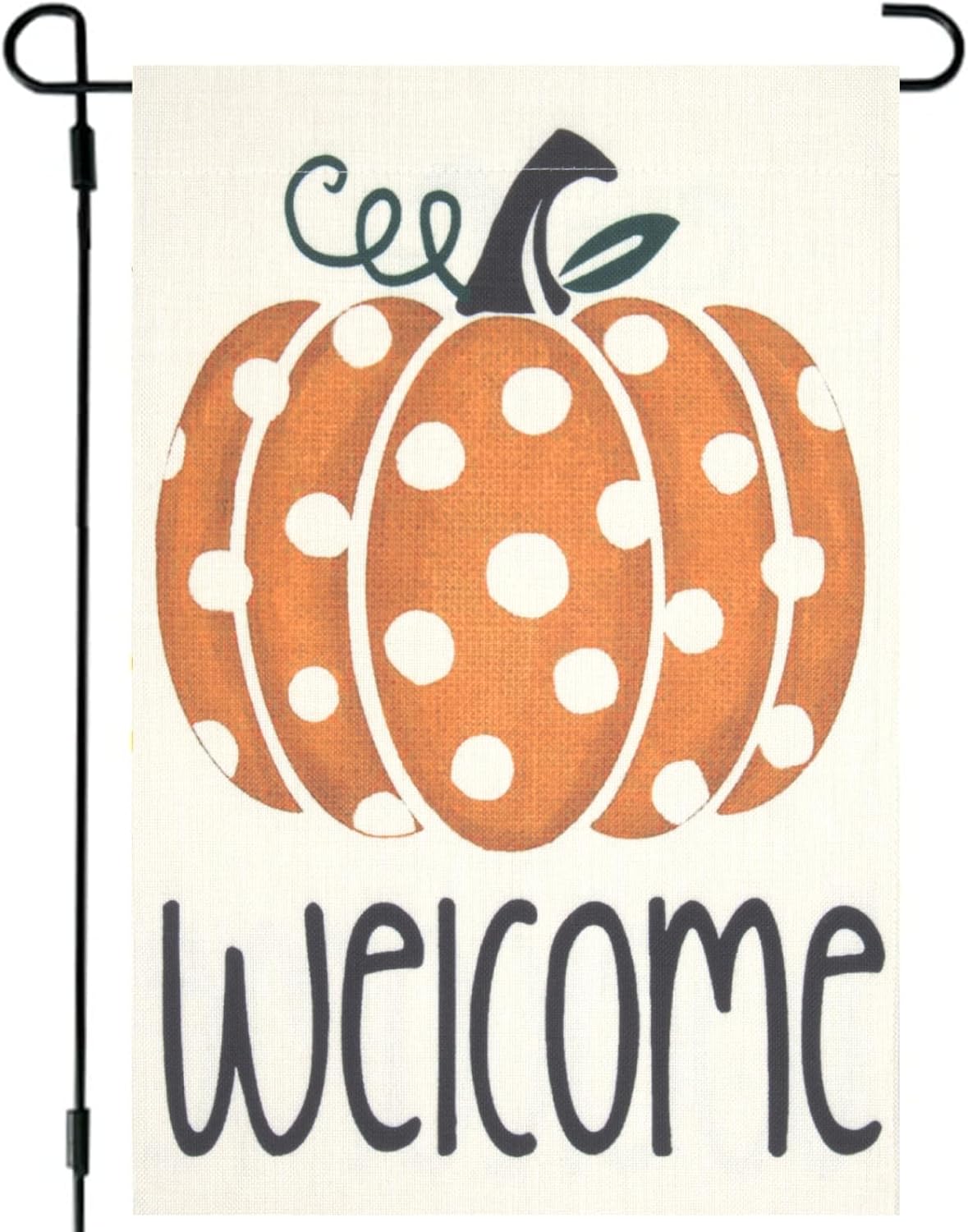 Flags - Fall Garden Flag Double Sided,12×18 Inch Welcome Pumpkin Thanksgiving Decorations Outdoor,Burlap Rustic Garden Decor for Autumn Farmhouse Yard Front Porch