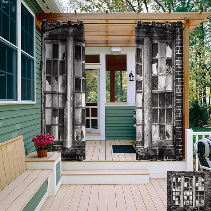 Leinuoyi Industrial - Barra de cortina para exteriores, ventana rota