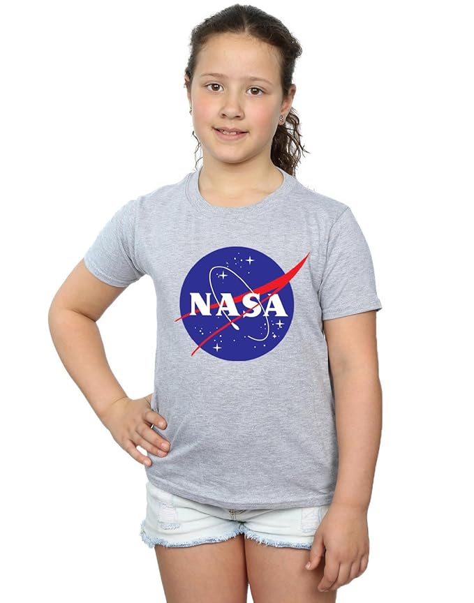 Nasa Mädchen Classic Insignia Logo T-Shirt