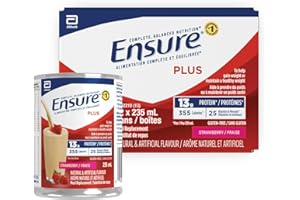 Ensure Plus, Meal Replacement, Complete Balanced Nutrition, Strawberry, 12 x 235 mL Can