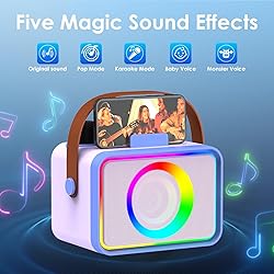 Karaoke Machine,Portable Bluetooth Speaker with 2