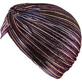 Fashion 21 Women's Pleated Glittered Turban Hat Head Wear