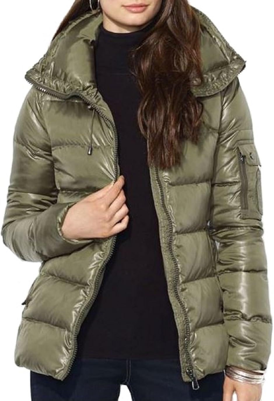 Ralph Lauren Lauren Women's Hooded Down Jacket (Green