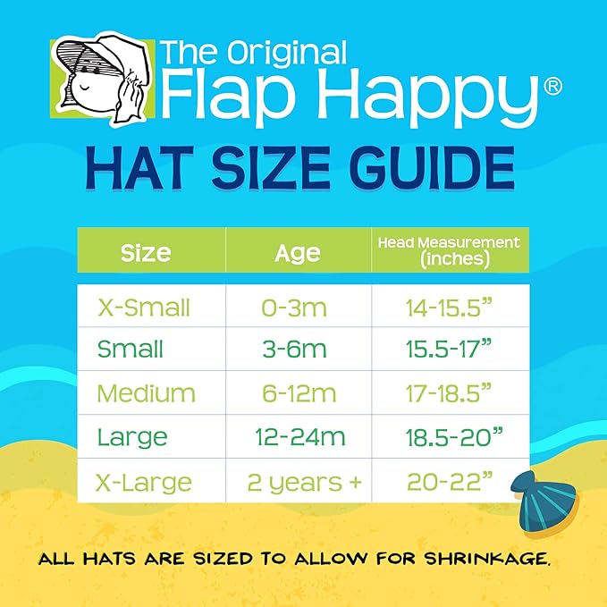 flap happy hat sizes