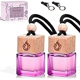 Car Air Freshener Hanging 2 Pack, Vanilla Cream Scent Car Air Fresheners Diffuser, Long Lasting Car Fragrance, Cute Car Accessories for Women