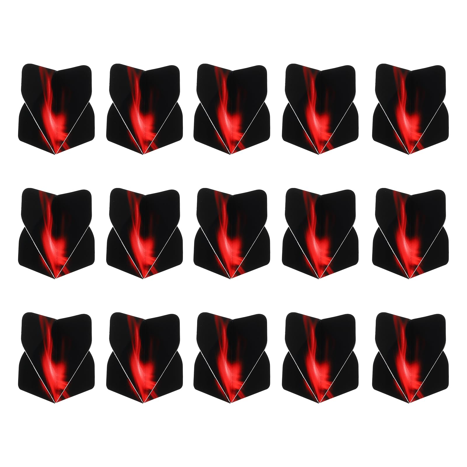 PATIKIL Extra Thick Standard Dart Flights, 15 Pack Durable Flights for Enhanced Performance Black, Red