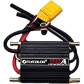FLYCOLOR 90A Waterproof Brushless ESC Electronic Speed Controller with 5.5V/5A BEC and XT90 4.0mm Banana Head Connector for Model Ship RC Boat