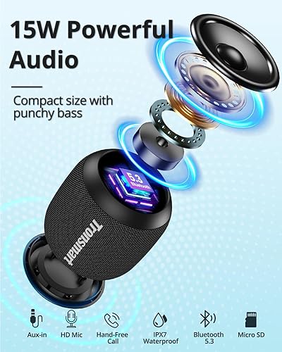 Tronsmart T7 Mini Compact Portable Bluetooth Speaker with Lights