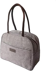 Jane Ellington Insulated Lunch Bag Stylish Lunch Tote Bag For Women Men Kids Perfect For Work Picnic Everyday Gray
