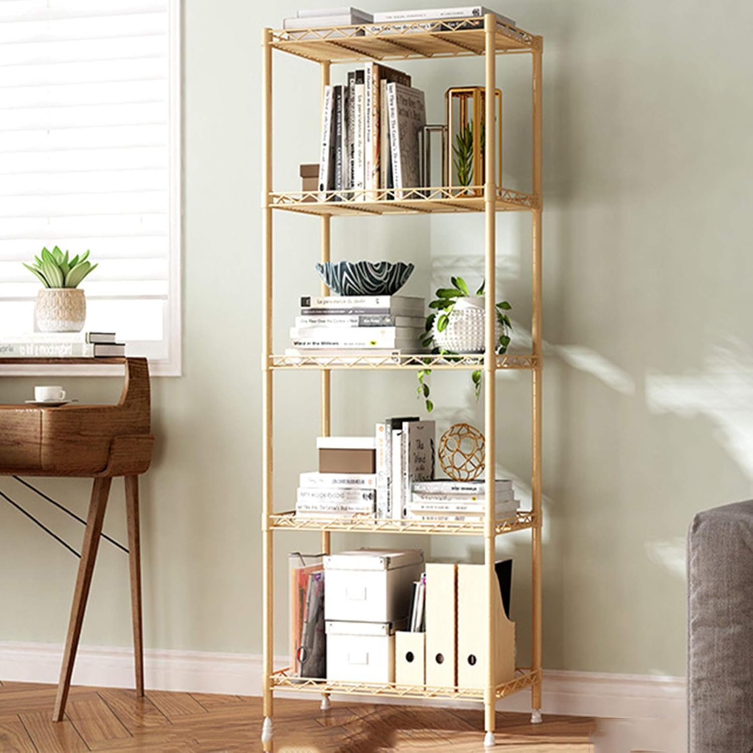 QWESHTU Estante De Almacenamiento De Coche De Maquillaje De 5 Niveles