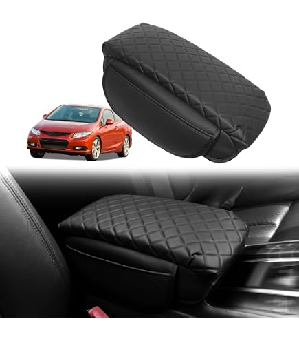 Spoilers & Wings For 2015 Honda Civic PVC Leather Center Console Lid/Armrest Cover For 2012-2015 Honda Civic - Easy Install, Black Spoilers & Wings For 2015 Honda Civic PVC Leather Center Console Lid/Armrest Cover For 2012-2015 Honda Civic - Easy Install, Black