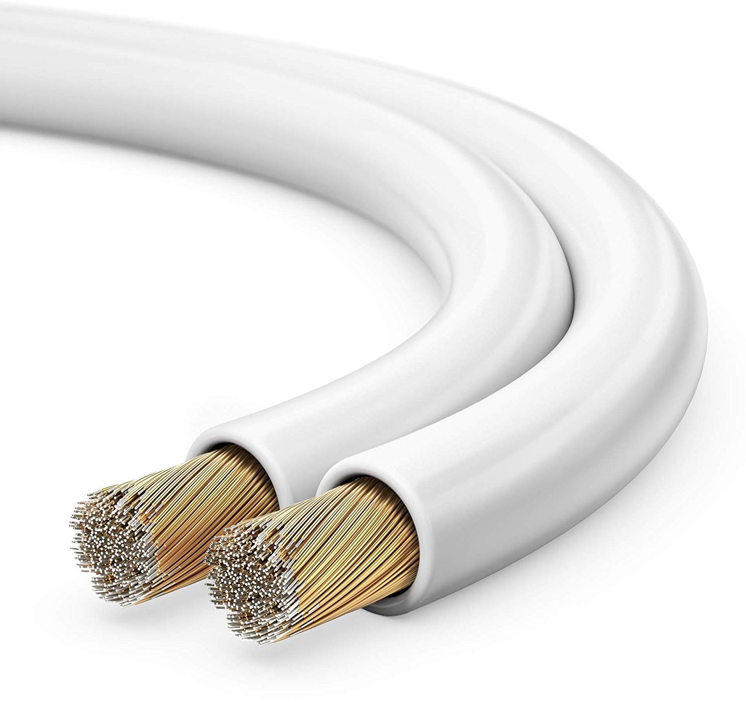 sonero® 50 m 2 x 0.75 mm² CCA Speaker Cable White