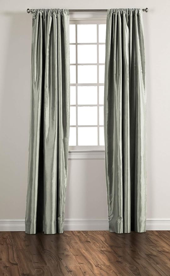 Fascination Door Window Rod Pocket Silk Curtain 100 Raw