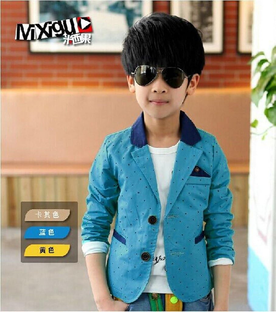 GETUBACK Children Boys Polka Dot Blazer Jacket Suits & Sport Coats Clothing