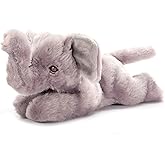 The Petting Zoo African Elephant Stuffed Animal Plushie, Gifts for Kids, Earth Keeperz Wildlife Animals, Zoologee Grey African Elephant Plush Toy, 10 inches