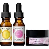 Mad Hippie Skin Brightening Kit – Vitamin C Serum, AHA Exfoliating Peel + Triple C Night Cream, Travel Essentials
