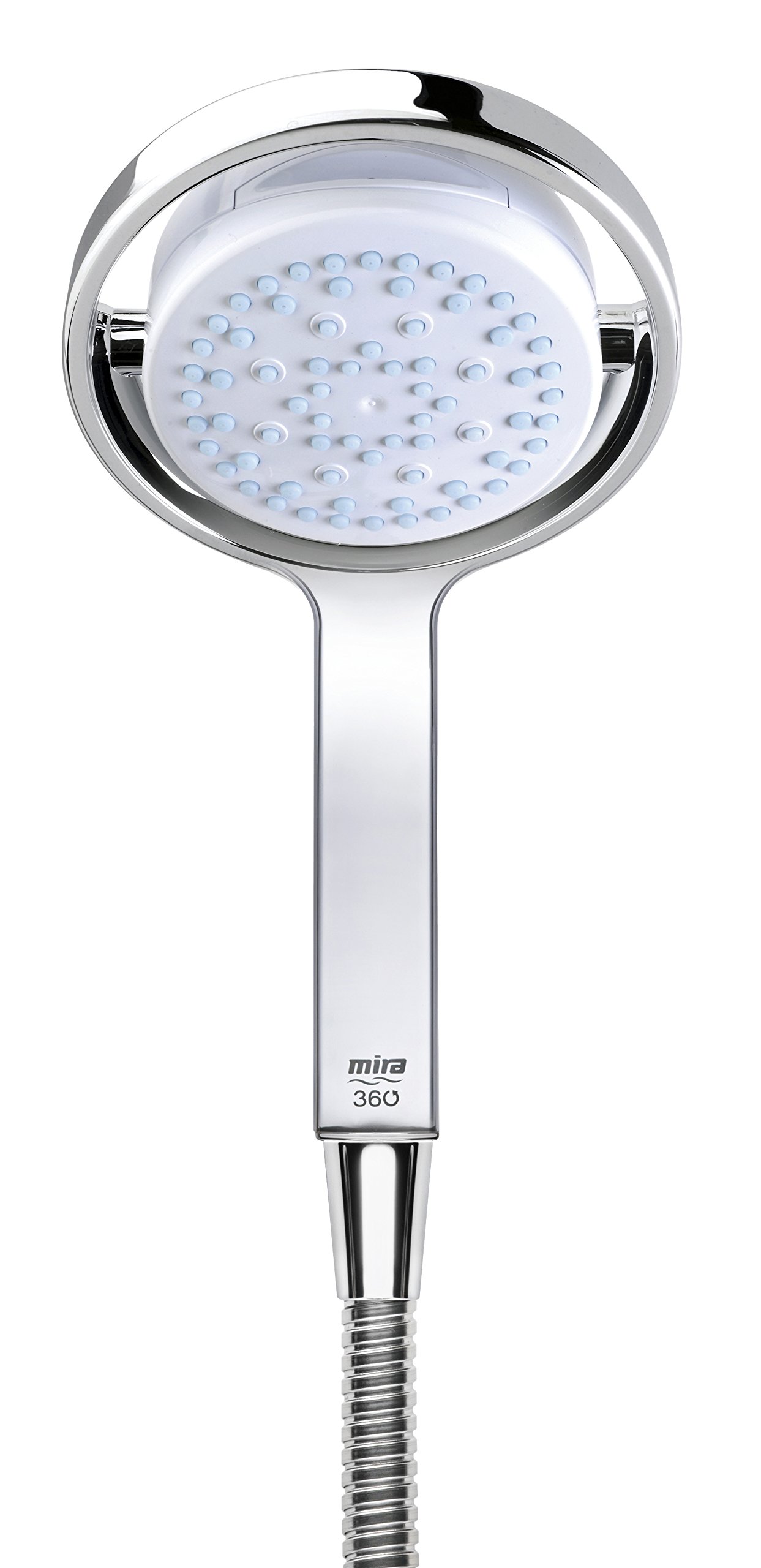 Mira Showers 360 Shower Head Handheld Shower Head 4 Spray Shower Head White/Chrome 2.1688.001