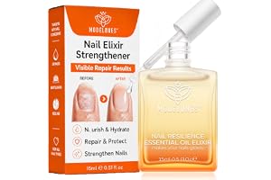 Modelones Nail Strengthener and Growth Oil, Clear Nail Repair for Damaged | Nails Hardener Extra Strong and Growth Repair Mode Gifts Strengthening Polish for Broken Nail Care Women 15ml 0.51 Fl Oz